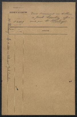 Dossier concernant un tableau attribué à Jacobs Cornelisz., Jésus Christ prenant congé des sainte...