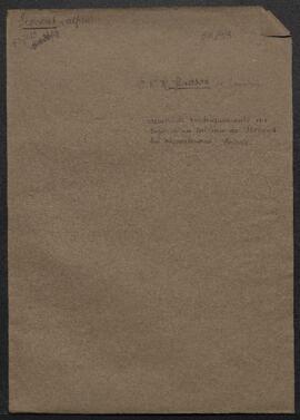 Dossier concernant la demande de renseignements de Mr C.W.M. Hudson (Angleterre, Londres) sur un ...