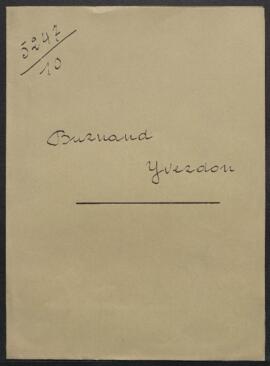 Dossier concernant la demande de renseignements de Mr H. Burnand (Suisse, Yverdon) sur le peintre...