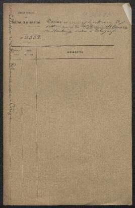 Dossier concernant la vente de la collection de tableaux anciens de Hermann Sthamer de Hambourg (Cologne, 8-9.10.1883). — Sans suite apparente.