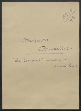 Dossier concernant un tableau attribué à André Lens représentant Le sommeil offert en vente par l...