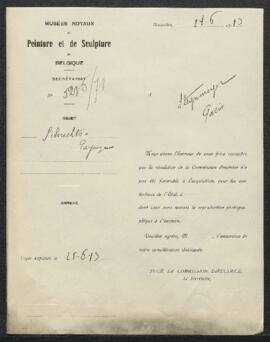 Dossier concernant un Paysage de [Jan] Siberechts offert en vente par le marchand Steinmeyer &amp...