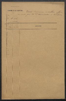 Dossier concernant un tableau offert en vente par Mmes Marie et Louise Keersmaekers (Turnhout). —...
