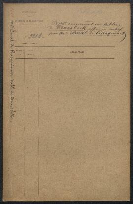 Dossier concernant un tableau attribué à J[osse ?] van Craesbeeck représentant un Intérieur de ca...