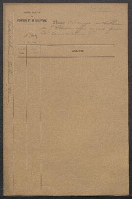 Dossier concernant un tableau de Joseph Stevens (sujet non mentionné), offert en vente par Mr G. ...