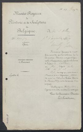 Dossier concernant un tableau signé Jean-Baptiste Camille Corot 1895 dédicacé représentant le Por...