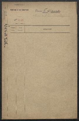 Dossier concernant un tableau de Joseph Stevens représentant Deux grands bœufs blancs, offert en ...