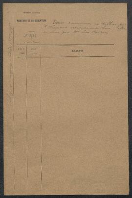 Dossier concernant un tableau de F. Snyders représentant Des chiens lévriers, offert en vente par...