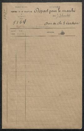 Dossier concernant Ferme de maraîchers / Départ pour le marché de Jan Siberechts (inv. 3966), tab...