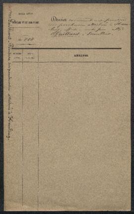 Dossier concernant une peinture sur parchemin représentant un Calvaire, attribuée à Hemling [Meml...