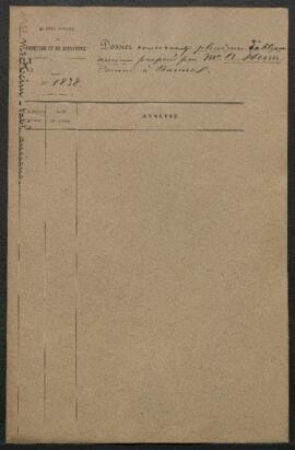 Dossier concernant plusieurs tableaux anciens offerts en vente par Mr A. Heim, ancien consul de l...