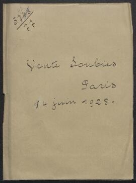 Dossier concernant la vente de la collection du Dr Subies (Paris, Hôtel Drouot, 24.06.1928) compr...