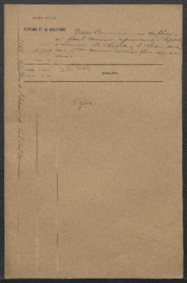 Dossier concernant un triptyque de Karl Meunier, L’hôpital de Louvain, La chapelle et Le Cloître ...