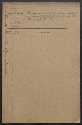 Dossier concernant un tableau attribué à Jacques Courtois représentant une Bataille de cavalerie,...