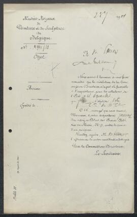Dossier concernant quatorze aquarelles de Joseph Borio offertes en vente par Mr L. Pairon (Bruxel...