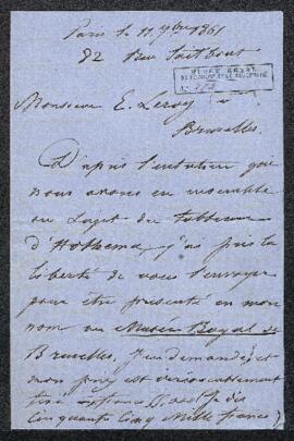 Dossier concernant un Paysage boisé de [Meindert] Hobbema, offert en vente par Mr Van Cuyck (Pari...