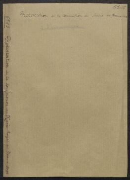 Dossier concernant la protestation émise par la section d’art moderne de la Commission directrice du Musée relatives aux œuvres modernes acquises par le Département en faveur du Musée d’Anvers.