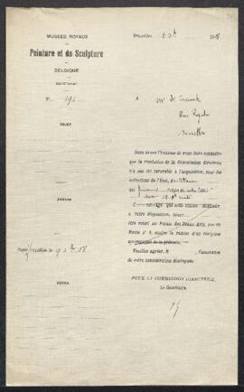 Dossier concernant Le départ pour la chasse tableau attribué à Heusch et [Johannes] Lingelbach, S...