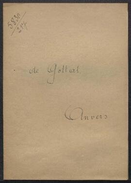 Dossier concernant une demande du Musée adressée au Dr de Gottal (Anvers) de pouvoir comparer le ...