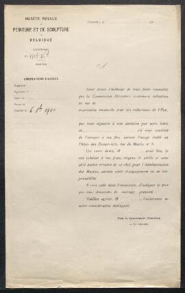 Dossier concernant Le Christ montrant ses plaies aux disciples, tableau de Gustave Wappers, offer...