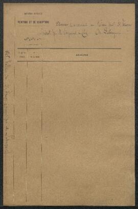 Dossier concernant un tableau de Louis de Taeye signé et daté 1843, Les derniers moments du paste...