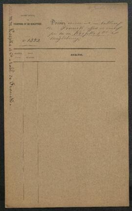 Dossier concernant un tableau de Franck représentant L’arrivée de la reine de Saba chez Salomon, ...
