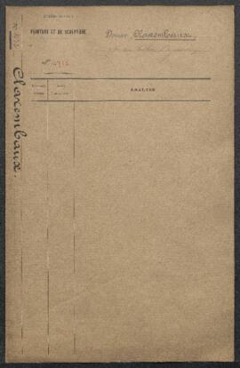 Dossier concernant un tableau d’Edouard Agneessens représentant une Jeune femme et fruits, offert...