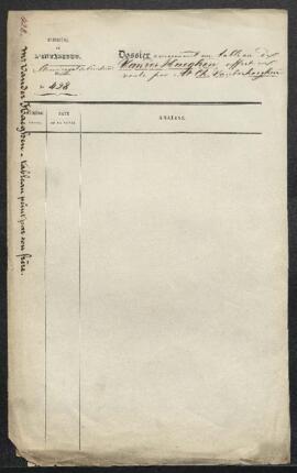Dossier concernant un tableau de feu le peintre [Joseph] Van der Haeghen, représentant Pierre l’H...