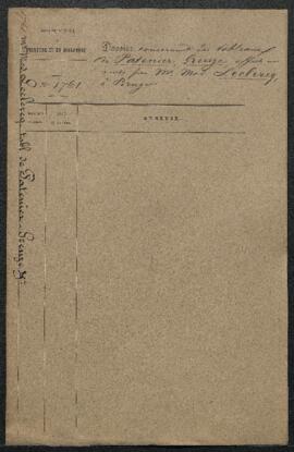 Dossier concernant des tableaux de Patenier, Greuze, etc., offerts en vente par le peintre Modest...