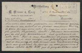 Lettre concernant un tableau attribué à Raffaello Santi dit Raphaël représentant une Vierge à l’e...
