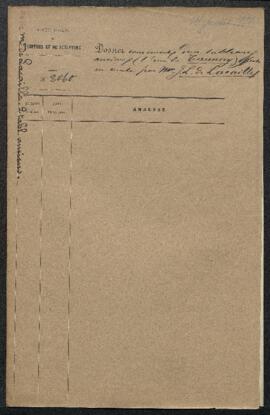 Dossier concernant deux tableaux, une Partie de carte par Nicolas Antoine Taunay et une Adoration...