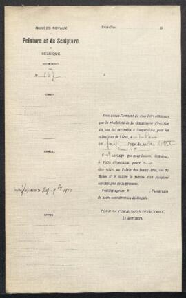 Dossier concernant Portrait aux trois crayons de Madame Paul Lauters, de [Henri Anne Victoria ?]V...