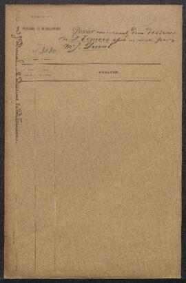 Dossier concernant deux dessins de David Teniers (sujets non mentionnés), offerts en vente par Mr...
