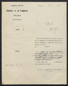 Dossier concernant une collection de ca. 75 dessins de Ferdinand de Braekeleer offerte en vente p...
