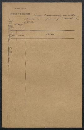 Dossier concernant un tableau daté 1606 représentant un Intérieur de sanctuaire gothique, offert ...