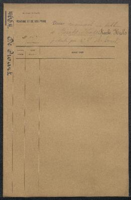 Dossier concernant un tableau attribué à Dirck Hals (sujet non mentionné), offert en vente par Mr L. de Swart (Bruxelles) — Offre refusée.