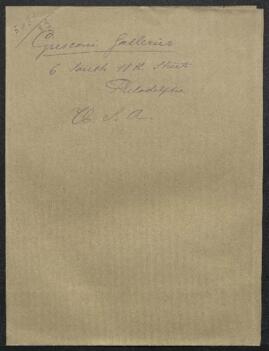 Dossier concernant un tableau attribué à Willem Key, sujet non spécifié, offert en vente par le marchand de tableaux W. M. Griscom (Etats-Unis, Philadelphie). — Offre refusée.