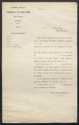 Dossier concernant plusieurs tableaux des écoles espagnole et italienne du XVIe siècle offerts en...