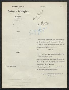 Dossier concernant un Portrait d’homme attribué à Rembrandt, offert en vente par Mr Vollon (Bruxe...