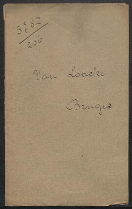 Lettre du Kunsthandel E & A Van Loo (Brugge) concernant une demande d'adresses d'experts pour...