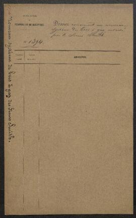 Dossier concernant un nouveau système de becs à gaz inventé par Mr Smith.