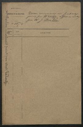 Dossier concernant un Portrait peint par A[ntoine] Wiertz, offert en vente par Mr J. Berlin (Sain...