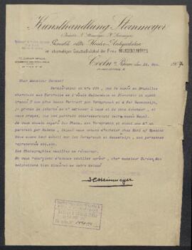 Lettre concernant deux Portraits tableaux donnés à Verspronck [prénom ?], quatre Portraits tablea...