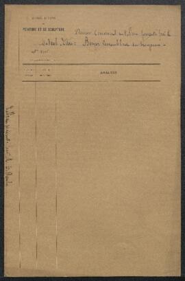 Dossier concernant un tableau de Henri De Beul intitulé Berger rassemblant son troupeau, soumis p...