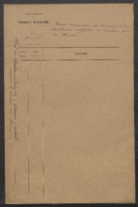 Dossier concernant des avaries survenues à un tableau expédié de Londres par Mr J. St Hensé (Angl...