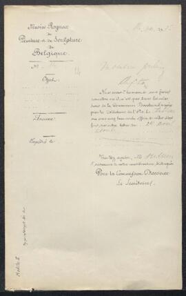 Dossier concernant un tableau attribué à Jan Bruegel, offert en vente par Mr Ch. P. Driling (Gran...