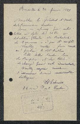 Dossier concernant un tableau de Fourmois représentant Les chutes du Reichenbach en Suisse, offer...