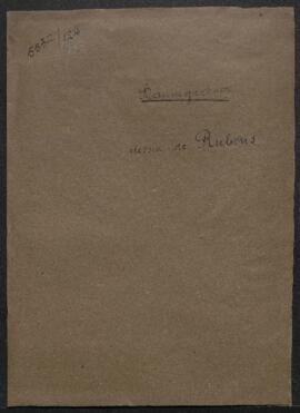 Dossier concernant une Scène de Bataille, dessin de Peter Paul Rubens, offert en vente par Mr E. ...