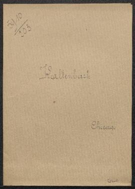 Dossier concernant une demande de Mr G.E. Kaltenbach, The Art Institute of Chicago (USA) relative...