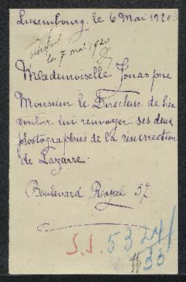Dossier concernant un tableau peint par le frère Abraham de l’abbaye d’Orval représentant La résu...